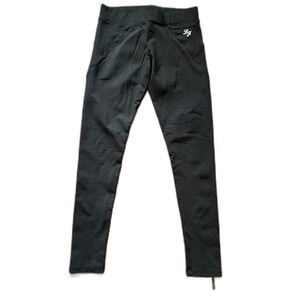 Lorna Jane Black Leggings Full Length Active Athleisure Zip Pocket XS